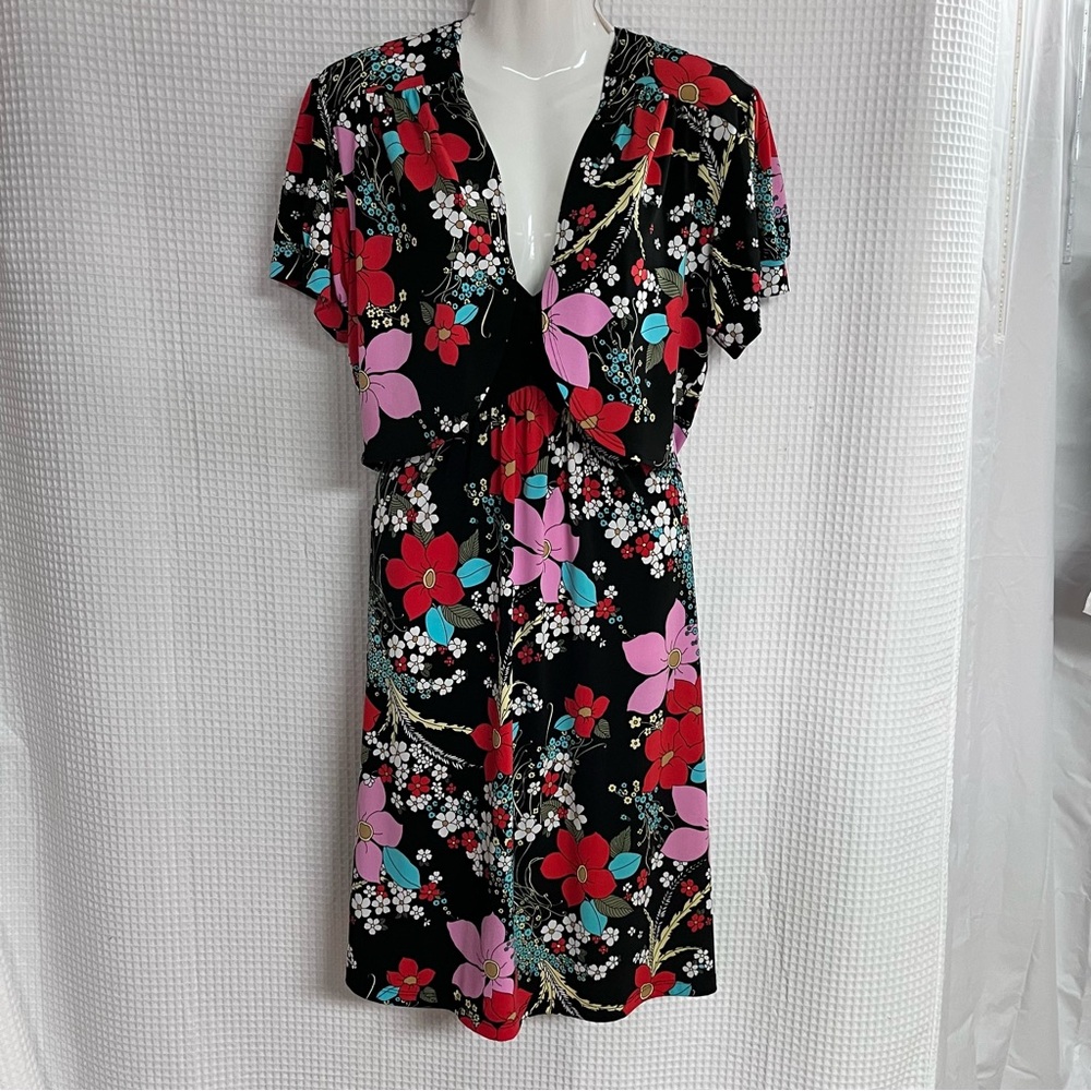 Suzie In The City ladies Floral 2 piece dress size large